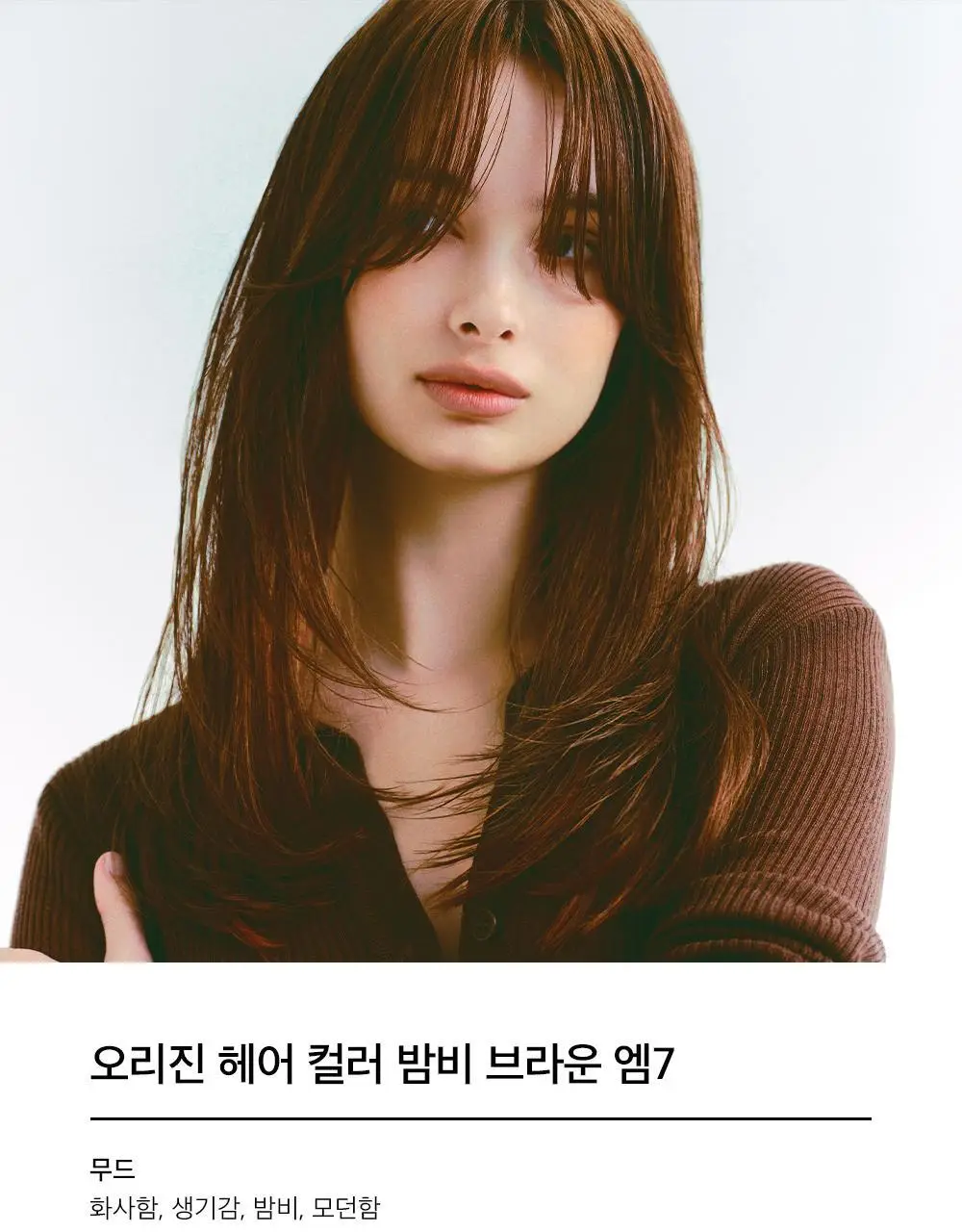 [화사함] 차홍 오리진 헤어컬러 밤비 브라운 Light 상세페이지 3